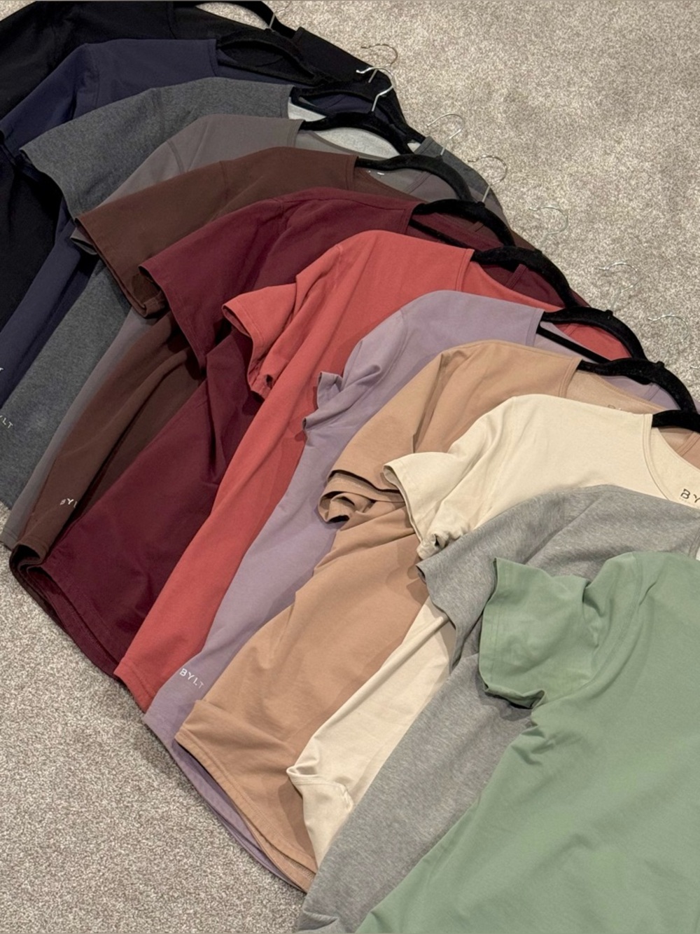 12 BYLT Basics Drop-cut LUX T-shirts - Size large